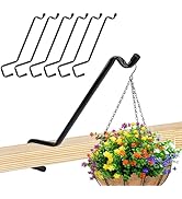 ziroland 6-Pack Heavy Duty Swivel Deck Hook Rail Hanger for Hanging Bird Feeders, Plants, Wind Ch...