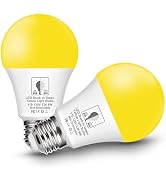 Dusk to Dawn LED Yellow Bug Light Bulb, 6W(40W Equivalent) Yellow Bug Light Bulbs for Porch Light...