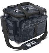 Reaction Tackle Fishing Tackle Bag - Water Resistant Camo Tackle Bag with Padded Shoulder Strap, ...