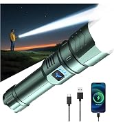 SKYFIRE LED Flashlights High Lumens,3000lm Super Bright Rechargeable,Zoomable,4 Modes,Waterproof ...