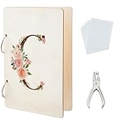 SUPERDANT Letter C Greeting Card Organizer Flower Gift Card Holder Cards Keeper Storage Keepsake ...