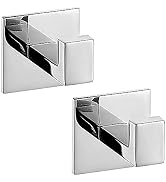 Celbon 2PC SUS304 Stainless Steel Bathroom Self Adhesive Towel Hook Hanger Chrome Finish Coat Hoo...