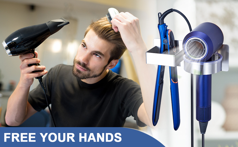 blow dryer wall mount adhesive blow dryer holder organizer