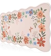 iCasso Desk Mat, Scalloped Desk Matt for Desktop, Cute Desk Pad Mat, XXL Large Mouse Pad, Anti-Sl...