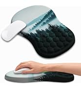 Basibutok Ergonomic Mouse Pad with Wrist Rest, Memory Foam Wrist Support for Carpal Tunnel Pain R...