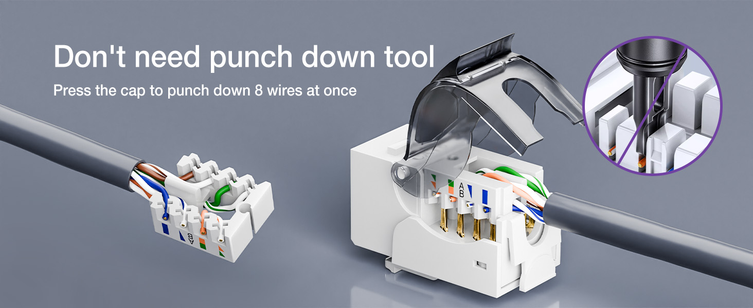 toolless keystone jack rj45