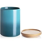 SWEEJAR Ceramic Food Storage Jar, Stackable Kitchen Canisters, Containers with Airtight Seal Wood...
