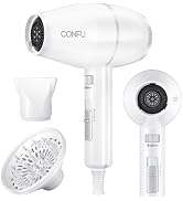 Hair Dryer, CONFU Blow Dryer with Diffuser, 1875W Negative Ionic Hairdryer, Professional High Pow...