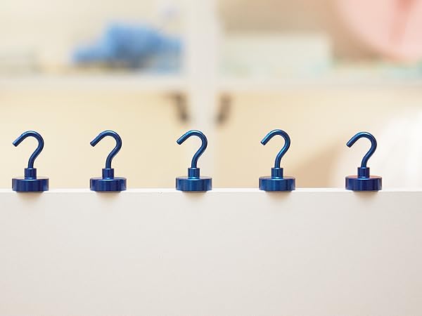 Navy Blue Magnetic Hooks,