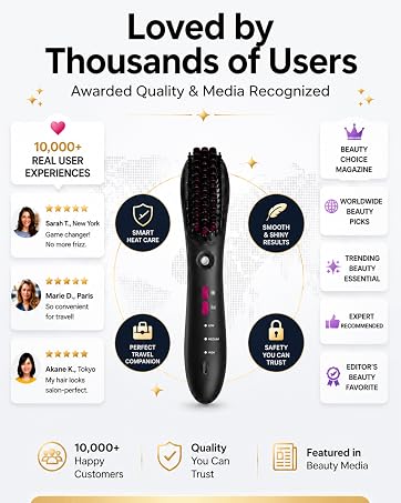 Cordless Steam Mist Straightening Comb
