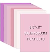 JOYIT 110 Sheets Pink Cardstock 8.5 x 11 Inch - Thick Heavy Card Stock 85LB/230GSM Cardstock Prin...