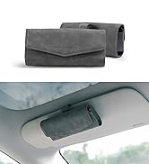 TPARTS Suede Sunglasses Holder for Tesla Sun Visor, Magnetic Glasses Protective Storage Case Vehi...