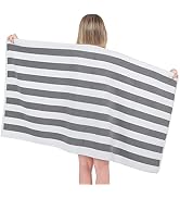 Cotton Paradise, Cabana Stripe Beach Towels, 100% Cotton Extra Large Pool Towels, Oversized Swim ...