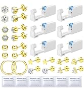 Nunpag Ear Piercing Kit – 28 Pcs Self-Disposable Piercing Guns with 16 Stylish Gold Stud & Hoop E...