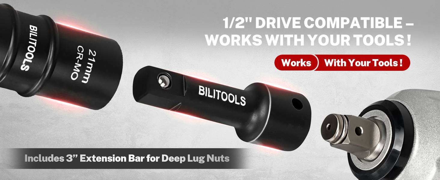 Lug Nut Impact Socket Set
