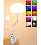 ReinHoo Clip on Light,10 Colors RGB & Warm White Cute Desk Lamp with Clamp, 10 Brightness Dimmabl...