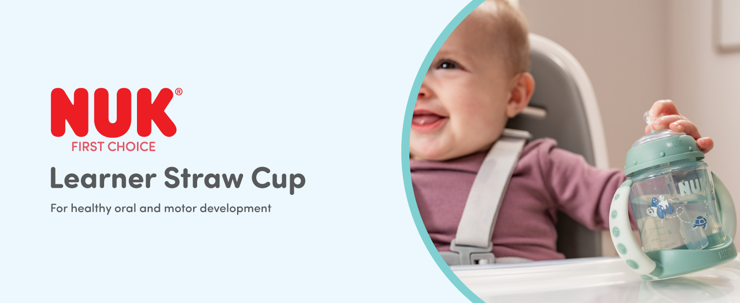 nuk first choice learner straw cup sippy spill leak proof leak proof toddler cup bpa free 9 months