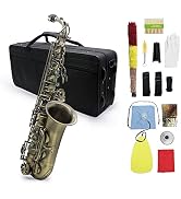 Btuty High Grade Antique Finish Bend Eb E-flat Alto Saxophone Sax Abalone Shell Key Carve Pattern...
