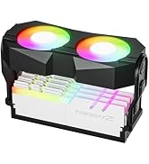 GSCOLER X5 Memory RAM Cooling Fans, 5V/3Pin ARGB Light Effect RAM Cooler with Dual 60mm PWM Fans,...