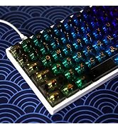 131 Crystal Backlit Keycaps UV Print MDA Profile Shine Through Similar to OEM Profile for MX Mech...