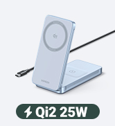 UGREEN Qi2 25W Magflow Foldable 2-in-1 Wireless Charger, Magsafe Fast Charging Pad for iPhone 17/...