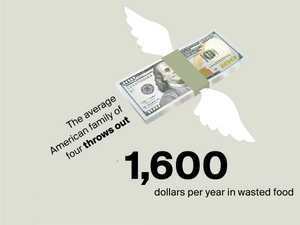 a stack of wasted money flying away with wings