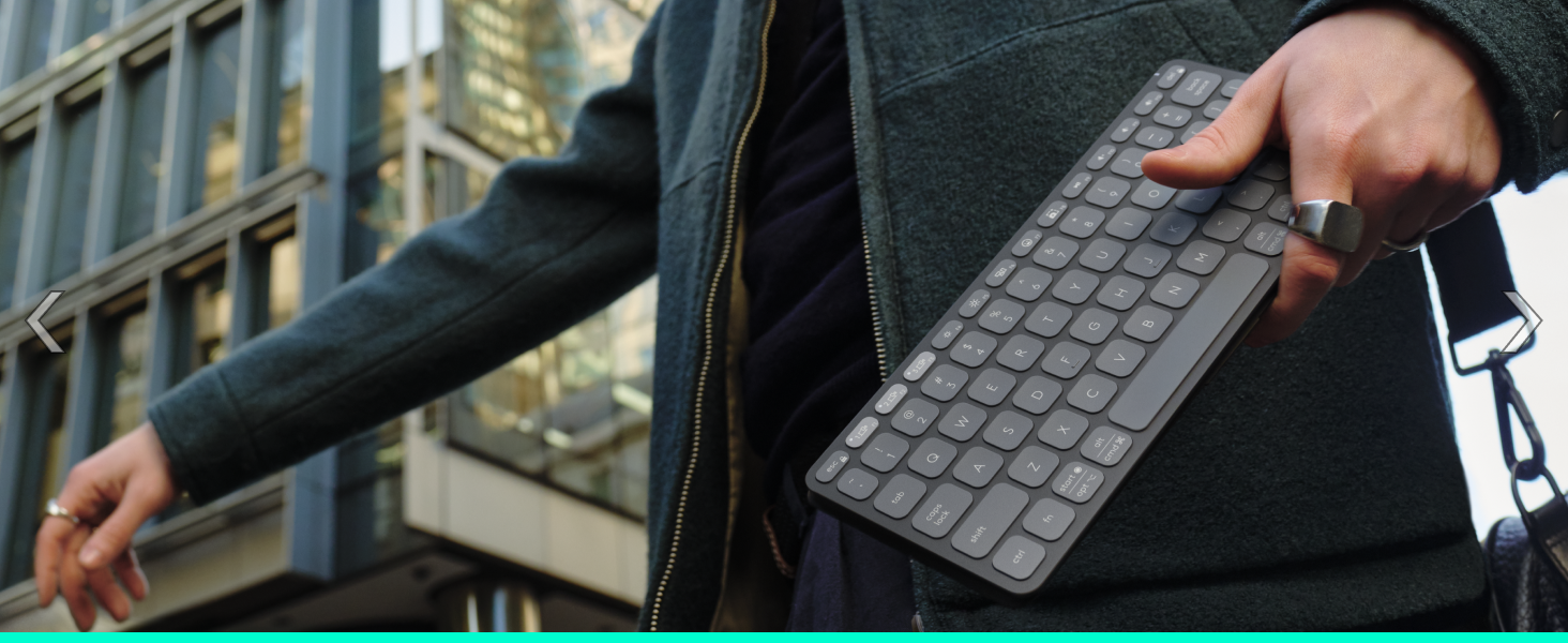 Keys-To-Go 2 Portable Bluetooth Slim Keyboard for Tablet With Built-in Cover