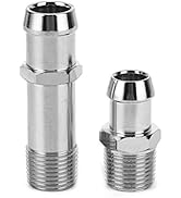 Camrusic 2Pcs Heater Hose Connector - Heater Hose Fittings for 3/4in Water Pump 5/8in Intake Auto...