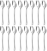 Hunnycook Sporks - 16-Pack Stainless Steel Sporks, 7.2 Inch Metal Spork Set for Pasta, Soup, Dess...