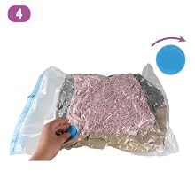 Tighten the cap and store the compressed bag in your desired location