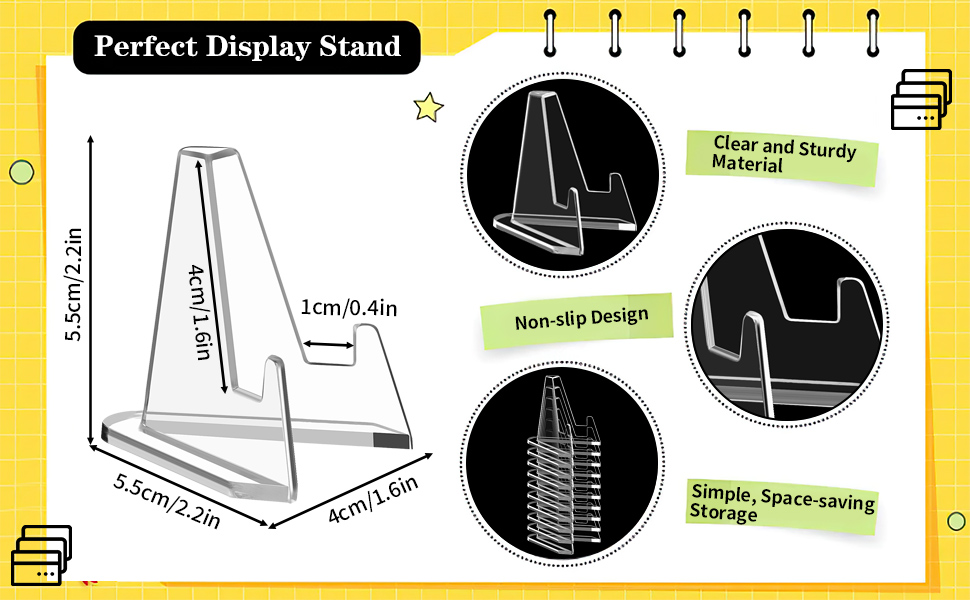 Perfect Display Stand, Clear and Sturdy Material, Non-slip Design, Simple, Space-saving Storage