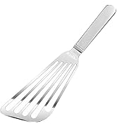 KSENDALO Stainless Steel Fish Spatula, Versatile Metal Cooking and Egg Turner, Slotted Offset Pan...