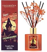 COCORRÍNA Reed Diffuser - Pumpkin Chai 6.7 fl oz Scented Diffuser with 8 Sticks Home Fragrance Ba...