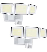 UME Battery Powered Motion Sensor Outdoor Lights 302 LED 1800LM, IP65 Waterproof Battery Operated...