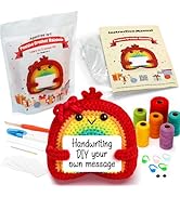 Agantree art Crochet Kit for Beginners Kids Teens Adults Rainbow Crochet Kits with Step-by-Step V...