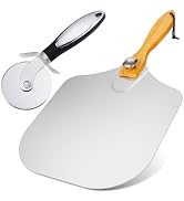 KLAQQED Pizza Peel 12 x 14 inches, Pizza Paddle Pizza Spatula Shovel Pizza Cutter, Pizza Peel wit...
