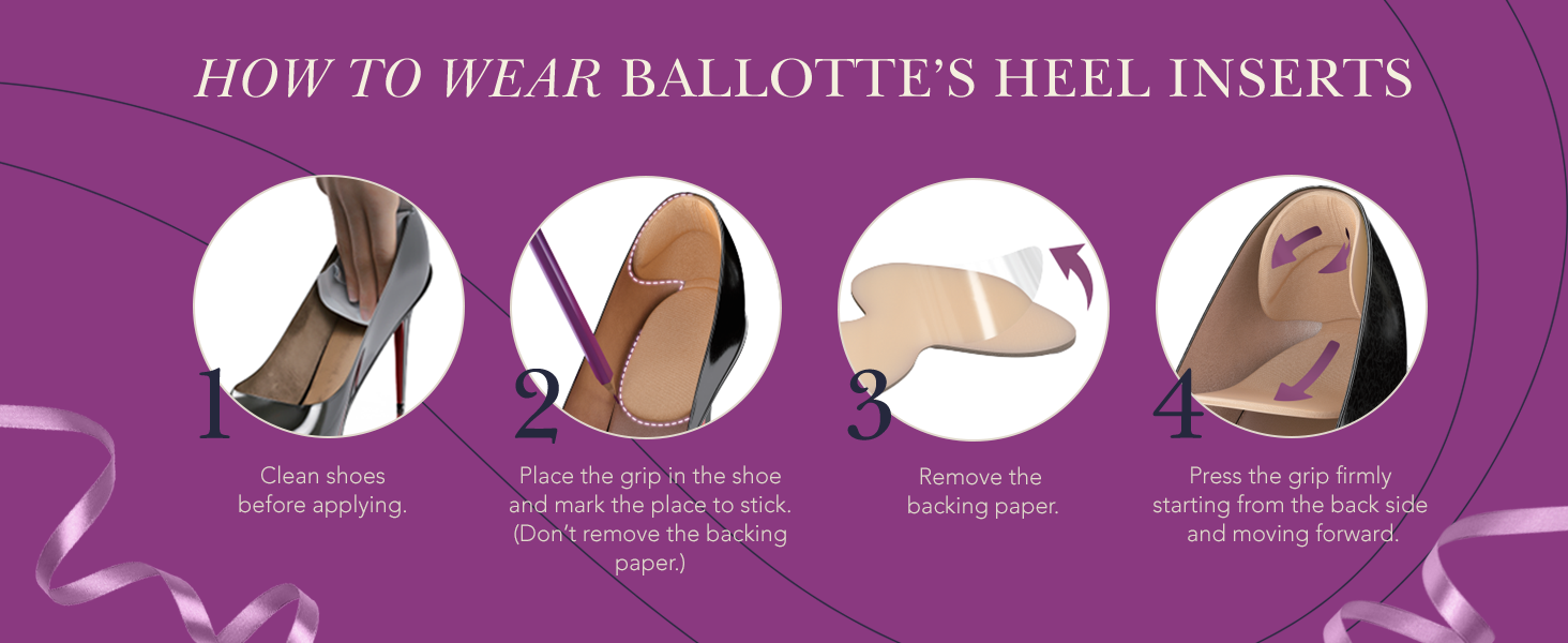 How to use Ballotte T-Type Heel Cushion Inserts