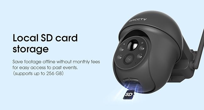 Local SD card storage (not include)
