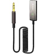 LOKUKA Bluetooth 6.0 to Aux Adapter for Car, USB to TRS 3.5mm Receiver - Adds Bluetooth to Car, S...