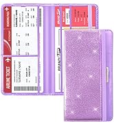 Bling Car Registration and Insurance Card Holder - Leather Vehicle Glove Box Automobile Documents...