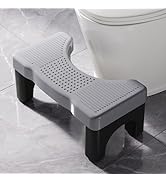 Kzeirm Toilet Potty Stool for Adults, Portable Heavy Duty Plastic Squatting Poop Foot Stool for B...