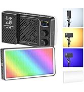 ULANZI 40W Portable RGB Video Light, 5000mAh Rechargeable LED Camera Light, 20 Scene Modes, 2700-...