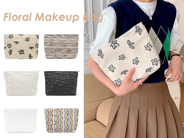 Floral makeup bag Cute Make up pouch