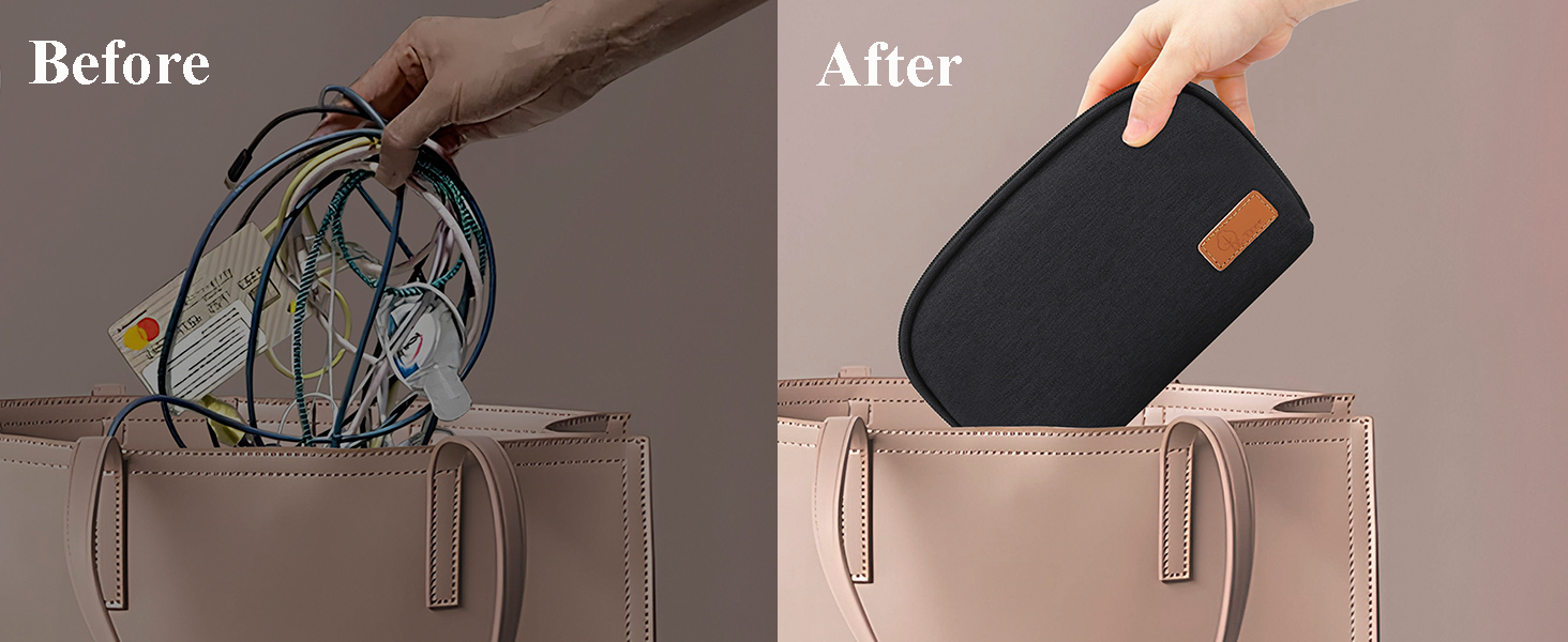 the storage pouch excellent for organizing and storing charging equipment