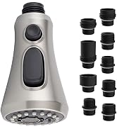 iFealClear Pull Down Kitchen Faucet Head Replacement, 3 Function Anti-Splashing Faucet Head for K...