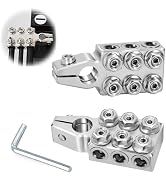 Battery Terminal Connector,12-Way Clamps 8AWG up to 4/0(XL) AWG Gauge, Positive and Negative (+/-...