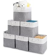 Oterri 6 Pack Foldable Storage Cubes, 13x13 Inch Fabric Bins, Decorative Storage Baskets for Home...