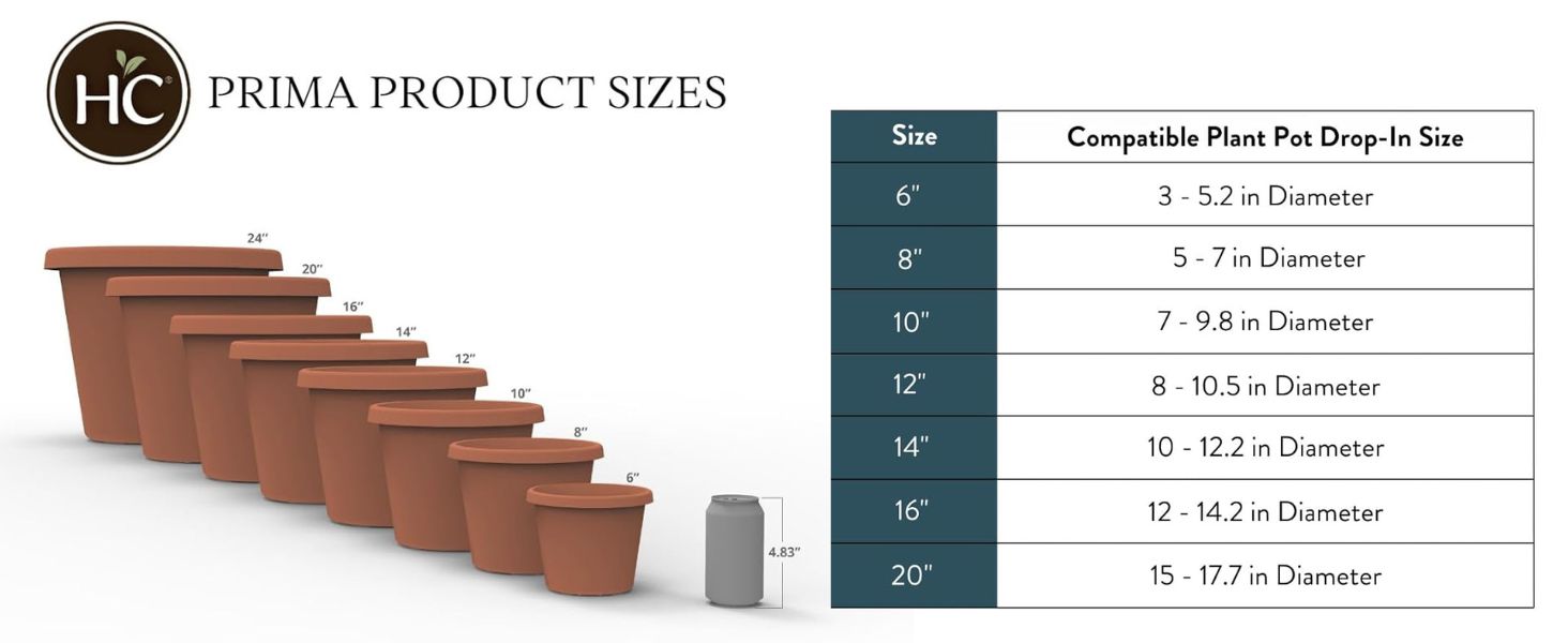 prima planter; prima plant pot; indoor outdoor flower pot; decorative; lightweight plastic