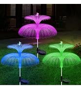 Solar Garden Lights, 3Pack Solar Jellyfish Lights, Solar Lights Outdoor Waterproof, Color Changin...