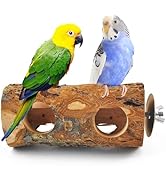 MUYG Bird Wooden Block Chewing Toy Parrot Beak Grinding Toys Wood Birds Cage Foraging Training To...